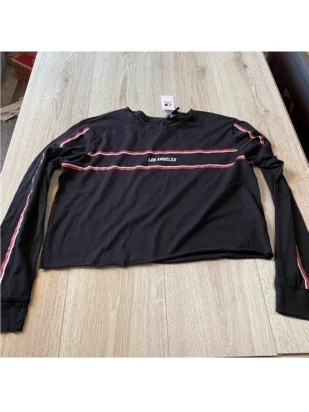Kendall and Kylie Los Angeles black long sleeve shirt top